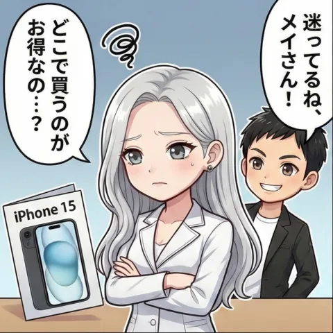 iPhone15 4コマ漫画 1コマ目