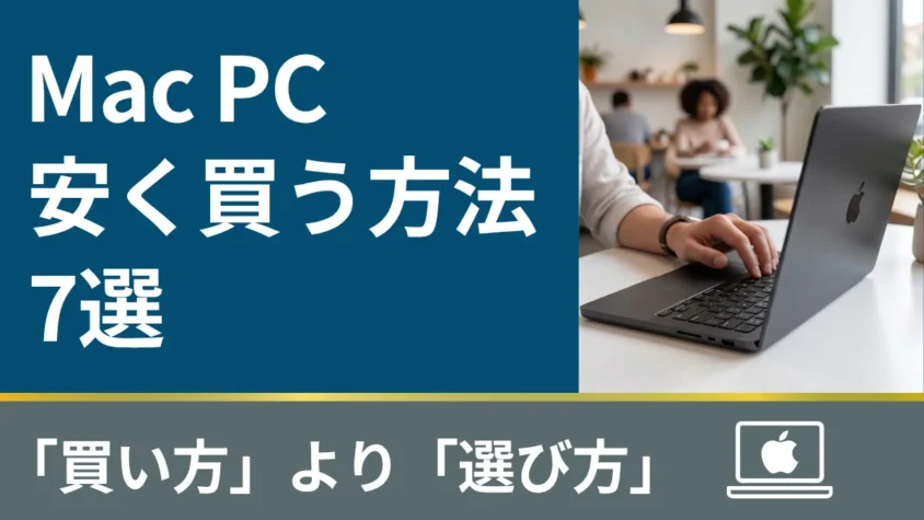Mac PCを安く買う方法７選｜どこで買うかより「何を選ぶか」が最大の節約ポイント