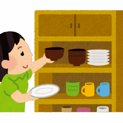 皿の片付け