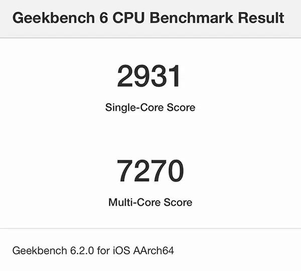 iPhone15 ProのGeekBench6 測定結果2回目