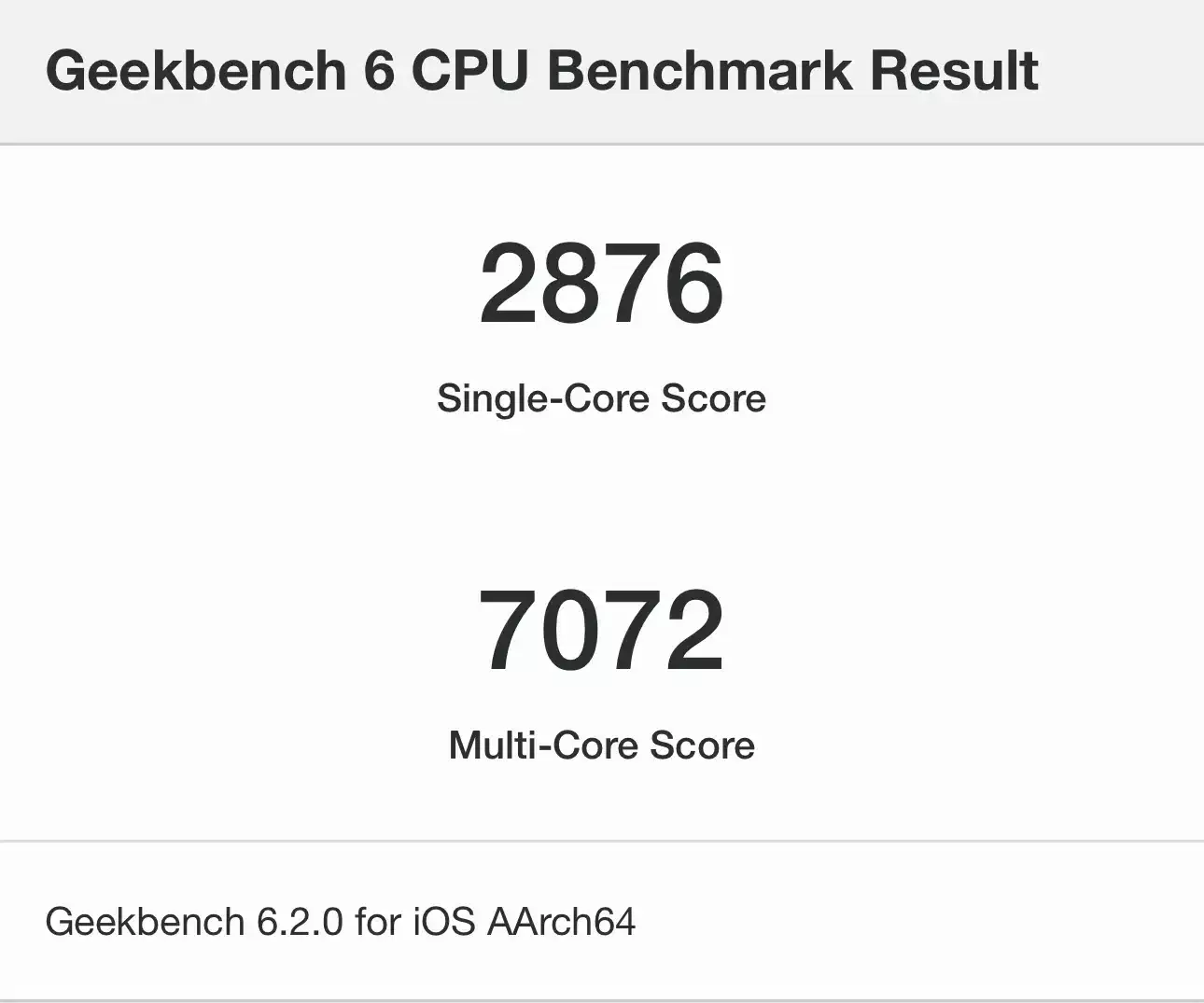 iPhone15 Pro MaxのGeekBench6 測定結果3回目