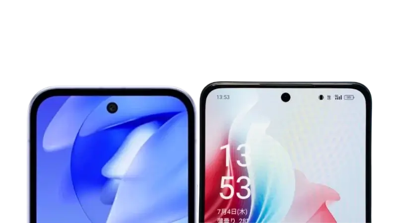 Google Pixel 9aとOPPO Reno11 Aの比較、ディスプレイデザイン