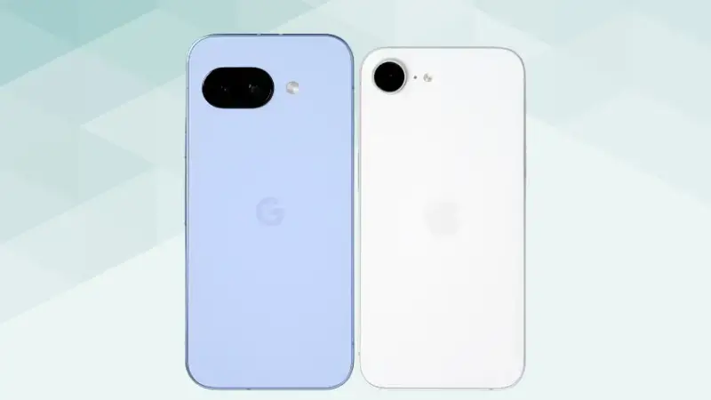Google Pixel 9aとiPhone16eの比較 背面デザイン