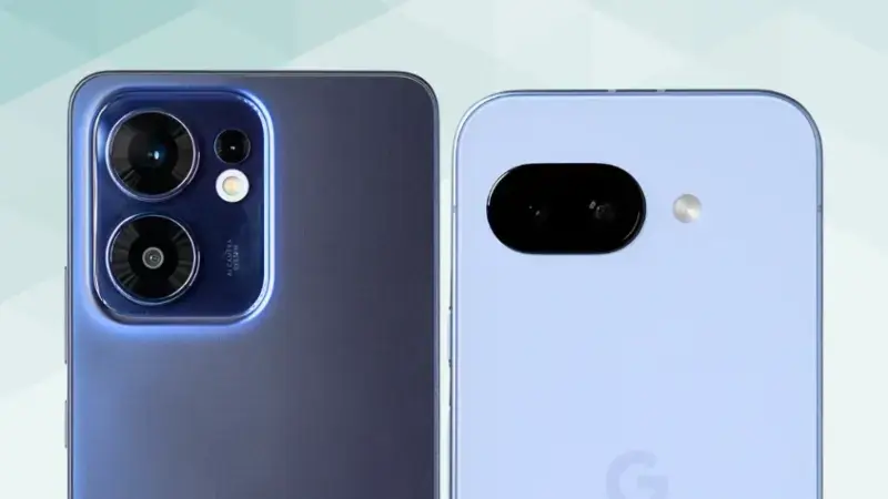 OPPO Reno13 AとGoogle Pixel 9aの比較 カメラデザイン