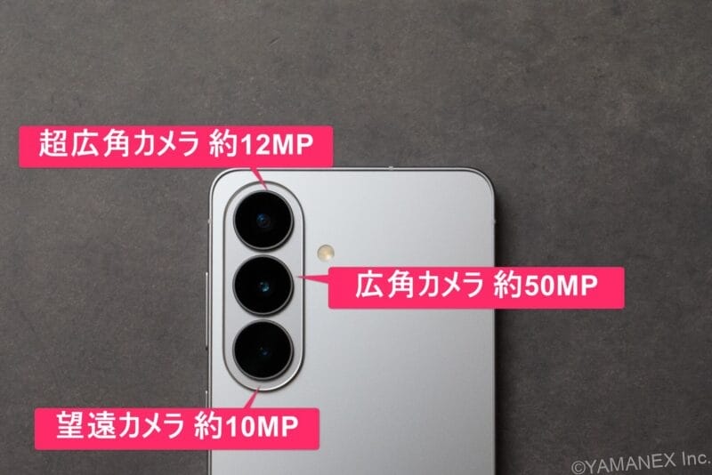 Galaxy S26 カメラ
Galaxy S26のリアカメラ部を示すイメージ図