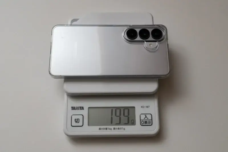 Galaxy S26 重さ測定 カバー有り