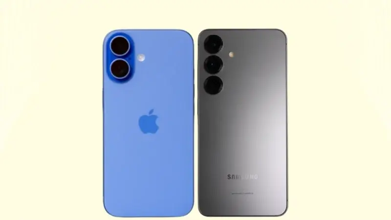 iPhone16とGalaxy S25を比較 背面デザイン