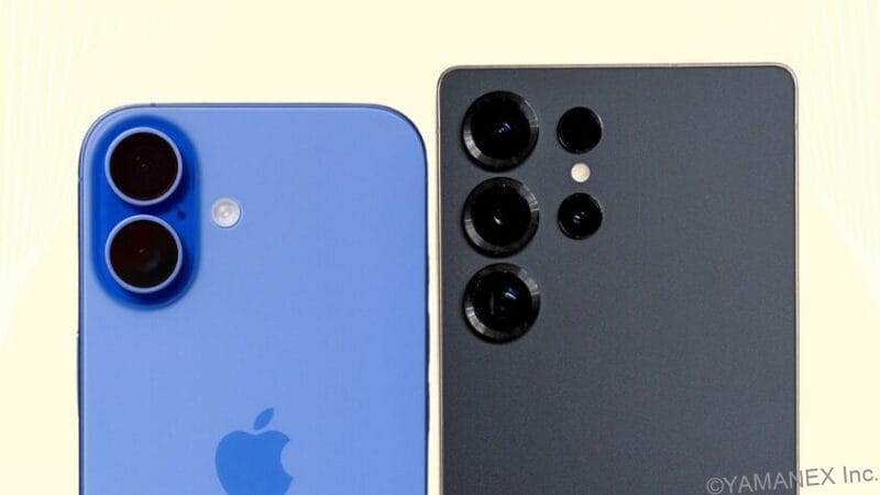 iPhone16とGalaxy S25 Ultraを比較 カメラデザイン