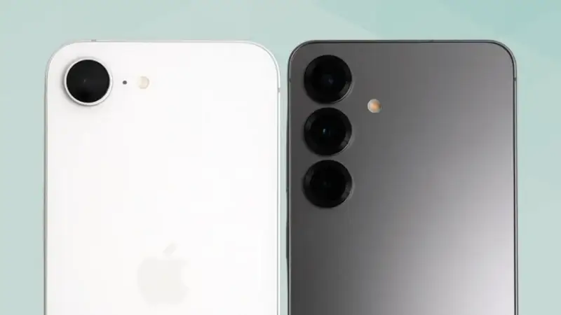 iPhone17eとGalaxy S25を比較 カメラデザイン