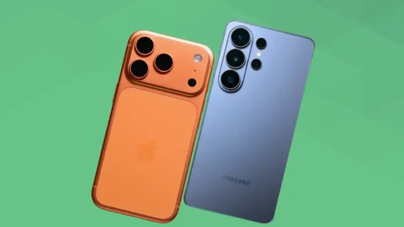 iPhone17 ProとGalaxy S26 Ultraの比較 背面デザイン 斜め