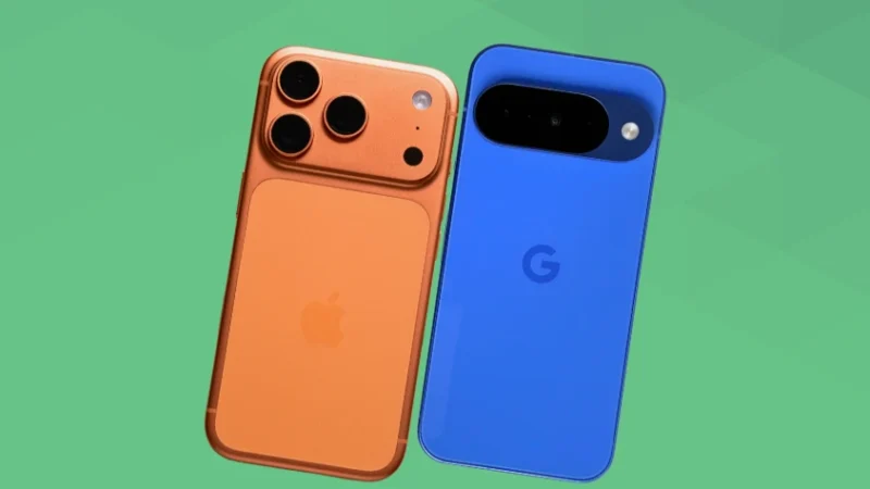 iPhone17 ProとGoogle Pixel 10の比較 背面デザイン 斜め