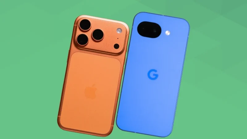 iPhone17 ProとGoogle Pixel 10aの比較 背面デザイン 斜め