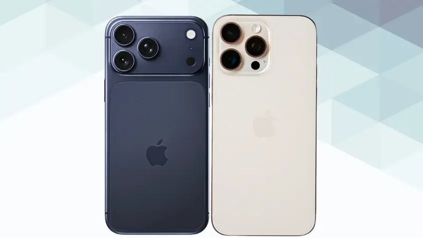 iPhone17 Pro MaxとiPhone16 Pro Maxの比較 背面デザイン
