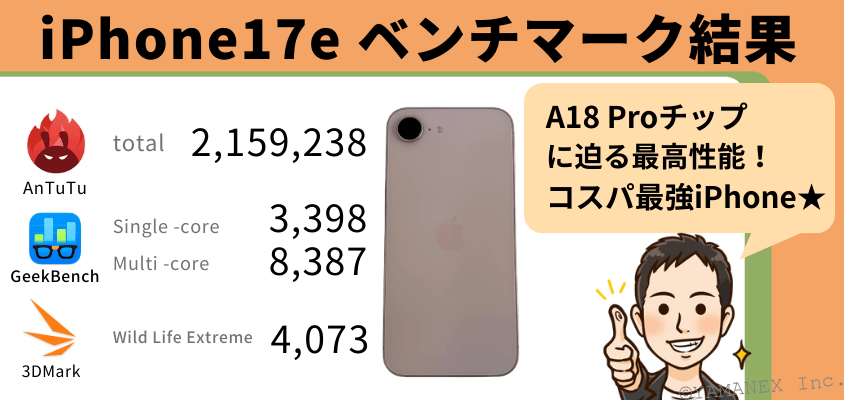 iPhone17e AnTuTu ベンチマーク ベンチマーク結果まとめ