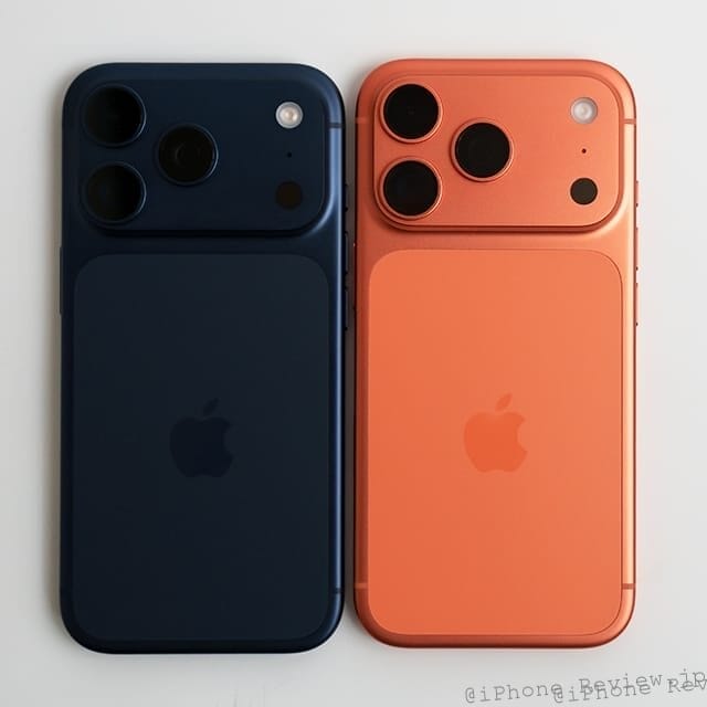 iPhone17 Pro ボディ 2色 背景白(正方形)
