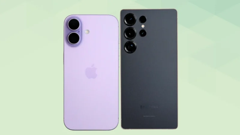 iPhone17とGalaxy S25 Ultra比較 背面デザイン