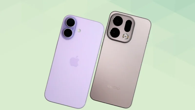 iPhone17とOPPO Find X9の比較 背面デザイン 斜め