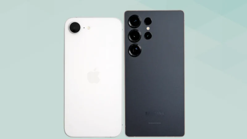 iPhone17eとGalaxy S25 Ultraと比較 背面デザイン