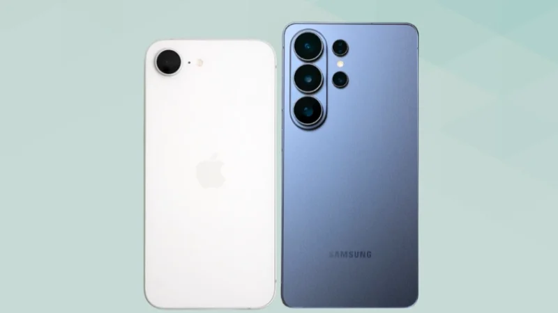 iPhone17eとGalaxy S26 Ultraと比較 背面デザイン