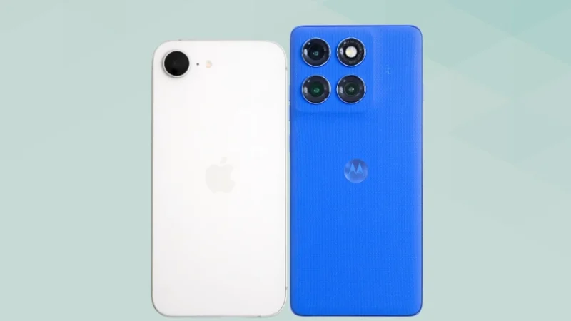 iPhone17eとmotorola edge 60 proと比較 背面デザイン