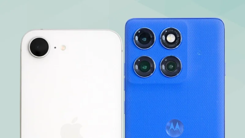 iPhone17eとmotorola edge 60 pro比較 カメラデザイン