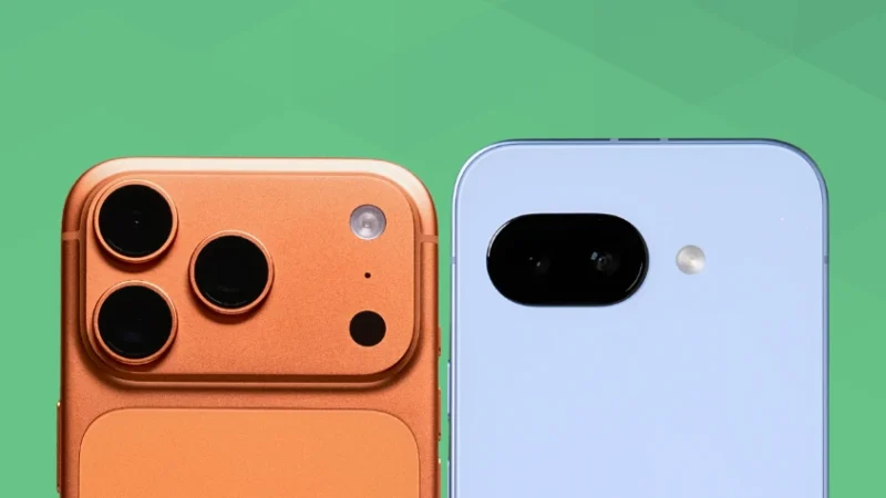 iPhone17 ProとGoogle Pixel 9aの比較 カメラデザイン